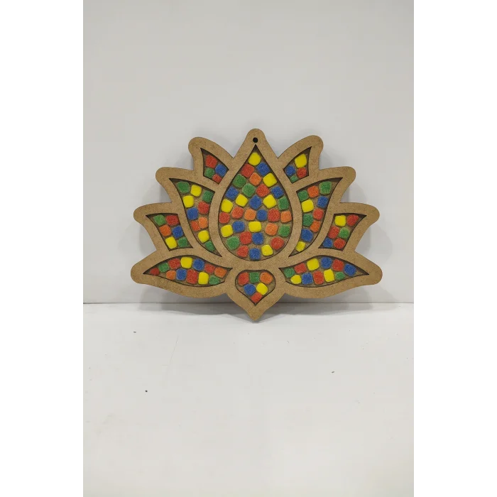Lotus Mozaik Yapma Seti | MDF Mozaik Baz | Mozaik Taş Etkinlik Ürünü