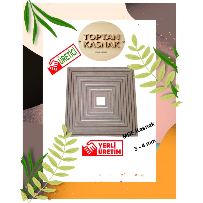 Makrome İçin Kare MDF Kasnak - 4 mm (30x30 cm)