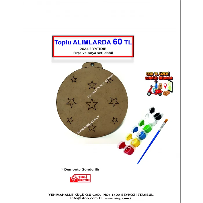 MDF Boyama Seti – Yılbaşı Figürleri - Toptan Ahşap Boyama