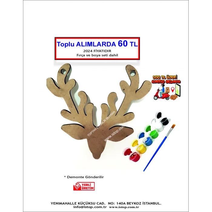 MDF Boyama Seti – Yılbaşı Figürleri - Toptan Ahşap Boyama