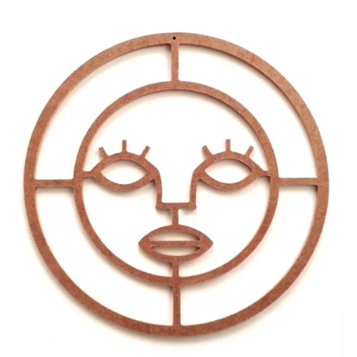 Minimalist Yüz Şeklinde MDF Kasnak - 4 mm