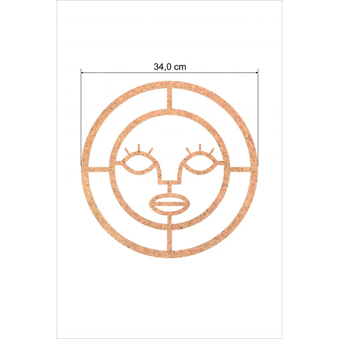 Minimalist Yüz Şeklinde MDF Kasnak - 4 mm