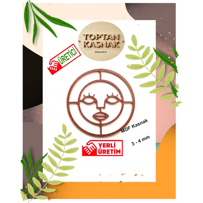 Minimalist Yüz Şeklinde MDF Kasnak - 4 mm