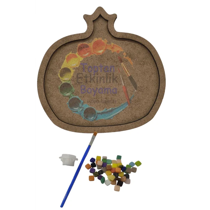 Nar Mozaik Yapma Seti | Çocuk Etkinlik ve Atölye Ürünleri | MDF Mozaik Taş Seti