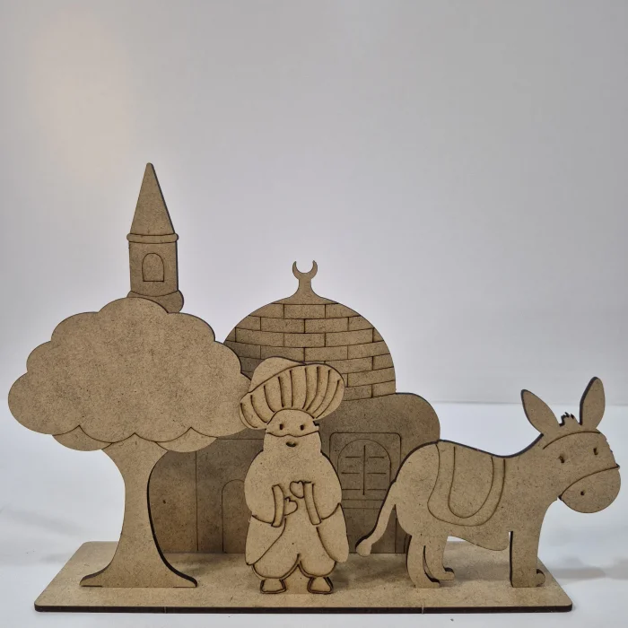 Nasreddin Hoca 2D Ahşap Boyama Seti | Çocuklar İçin Eğitici Etkinlik | MDF Boyama Ürünü (TOPTAN)