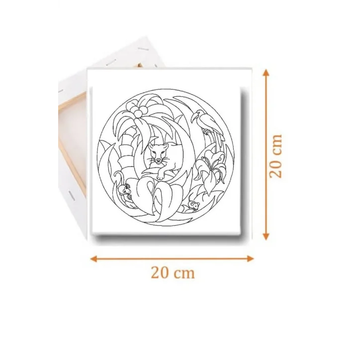 Oman Hayvanları Temalı Tuval Seti | Atölye Etkinlik 20x20 Tuval (6’lı Boya + Fırça Dahil)