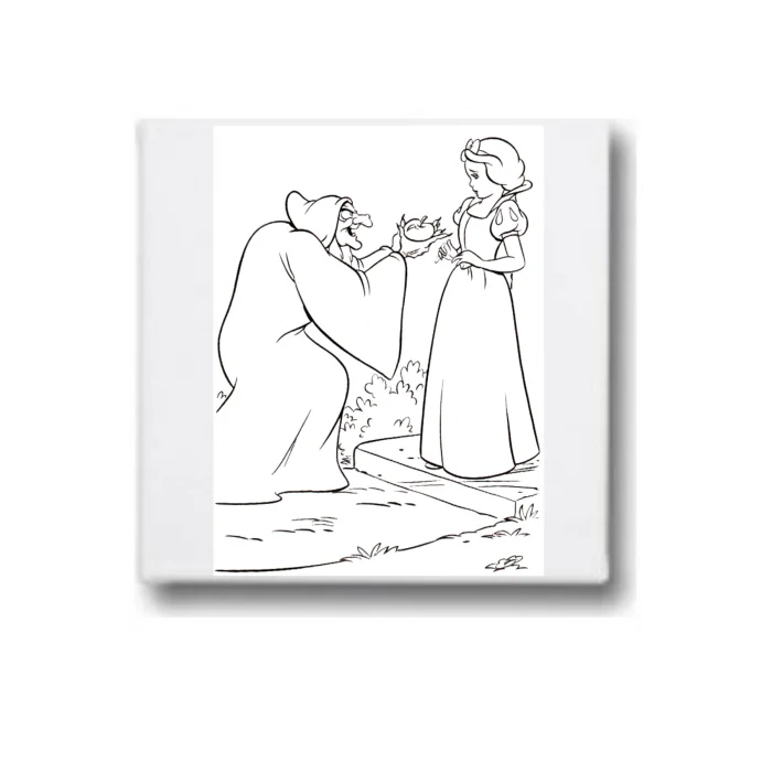 Pamuk Prenses 3 Temalı Tuval Seti | Atölye Etkinlik 20x20 Tuval (6’lı Boya + Fırça Dahil)