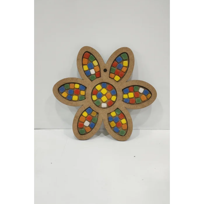 Papatya Mozaik Yapma Seti | MDF Mozaik Baz | Mozaik Taş Etkinlik Ürünü