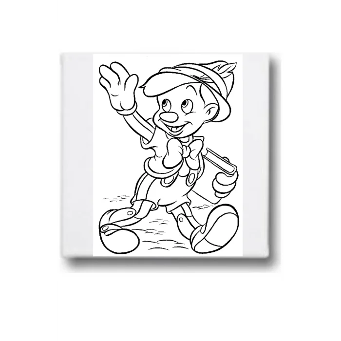 Pinokyo Tuval Seti | Atölye Etkinlik 20x20 Tuval (6’lı Boya + Fırça Dahil)