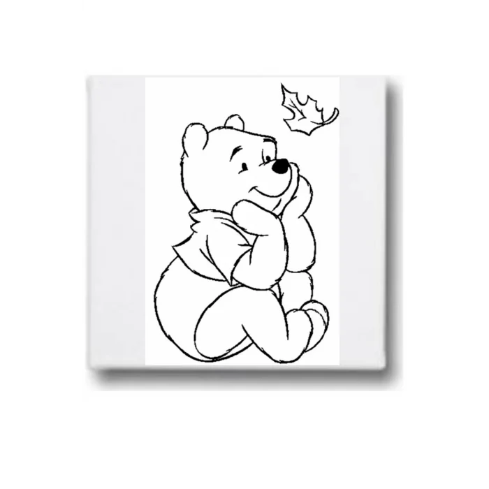 Wendy Pooh 2 Temalı Tuval Seti | Atölye Etkinlik 20x20 Tuval (6’lı Boya + Fırça Dahil)