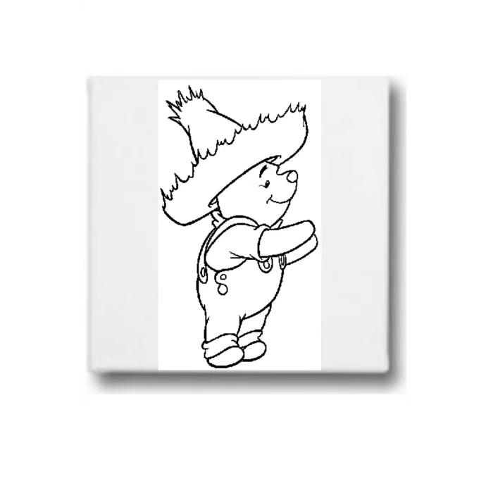 Wendy Pooh | Seti – Desenli Mandala Temalı 20x20 Tuval (6’lı Boya + Fırça Dahil)