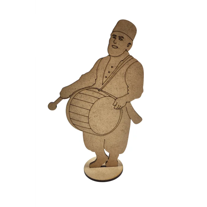 Ramazan Davulcusu Ahşap Boyama Seti | Çocuklar İçin Eğitici Ramazan Etkinlik Ürünü | MDF Figür (Demonte)