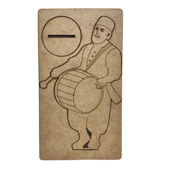 Ramazan Davulcusu Ahşap Boyama Seti | Çocuklar İçin Eğitici Ramazan Etkinlik Ürünü | MDF Figür (Demonte)