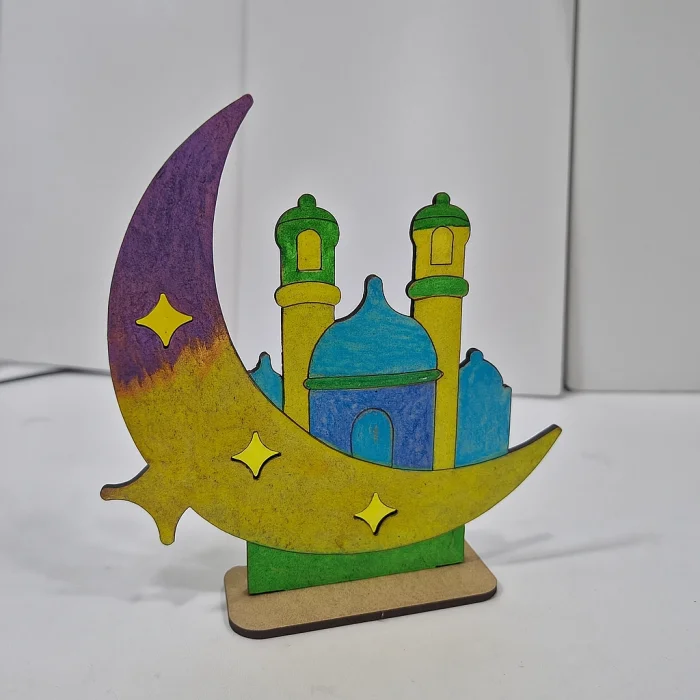 Ramazan Modeli Ahşap Boyama Seti | Çocuklar İçin Eğlenceli ve Eğitici Ramazan Etkinliği | MDF Dekoratif Ürün (TOPTAN)