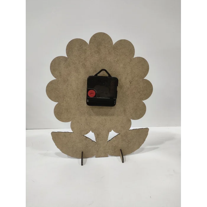 Saat Çiçek Ahşap Boyama Seti | Çocuklar İçin Eğitici Boyama ve Atölye Etkinliği | MDF Saat (Demonte)