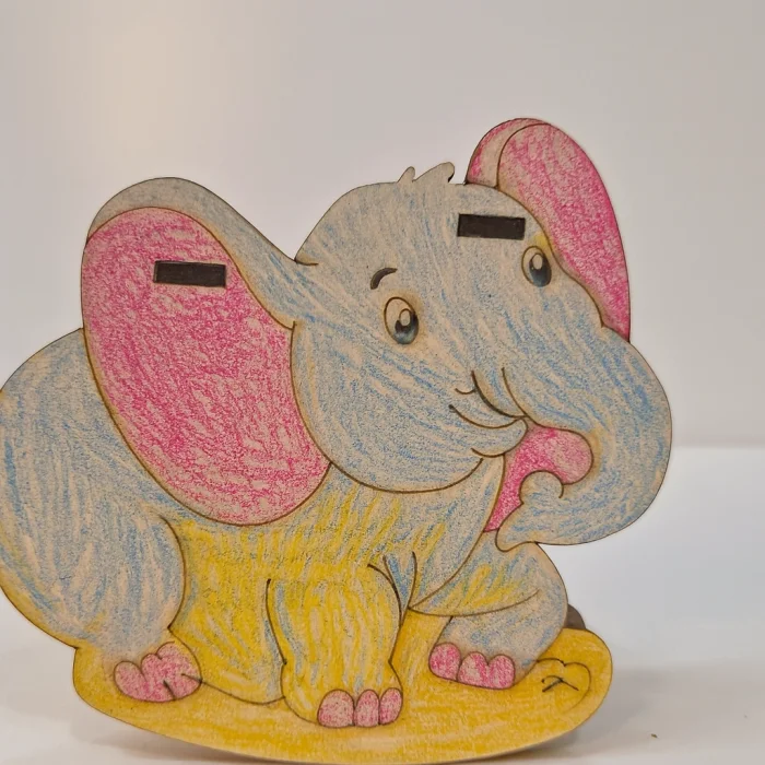 Sallanan Fil Ahşap Boyama Seti | Çocuklar İçin Eğitici Denge ve Boyama Etkinliği | MDF Etkinlik Ürünü (TOPTAN)