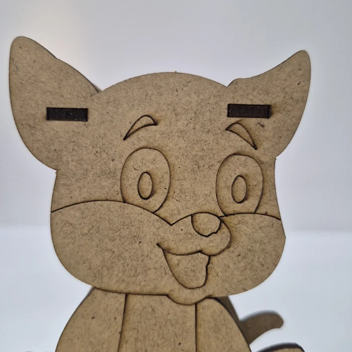 Sallanan Kedi Ahşap Boyama Seti | Çocuklar İçin Eğitici Ahşap Oyuncak | MDF Boyama Etkinliği (TOPTAN)