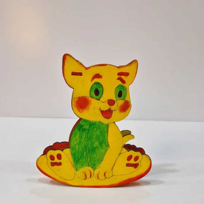 Sallanan Kedi Ahşap Boyama Seti | Çocuklar İçin Eğitici Ahşap Oyuncak | MDF Boyama Etkinliği (TOPTAN)