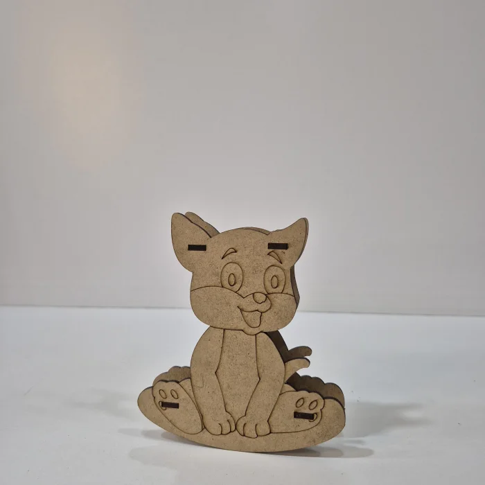 Sallanan Kedi Ahşap Boyama Seti | Çocuklar İçin Eğitici Ahşap Oyuncak | MDF Boyama Etkinliği (TOPTAN)