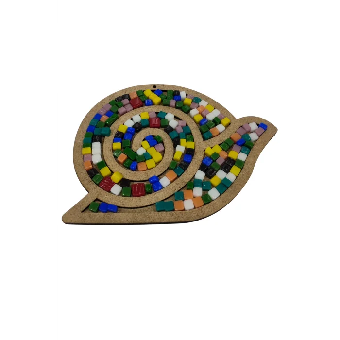 Salyangoz Mozaik Yapma Seti | MDF Mozaik Baz | Mozaik Taş Etkinlik Ürünü