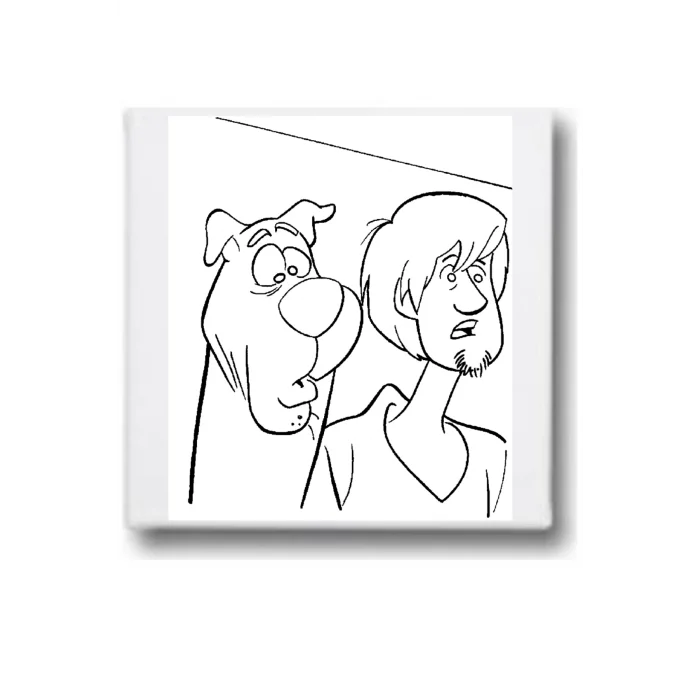 Scobby Doo Temalı Tuval Seti | Atölye Etkinlik 20x20 Tuval (6’lı Boya + Fırça Dahil)