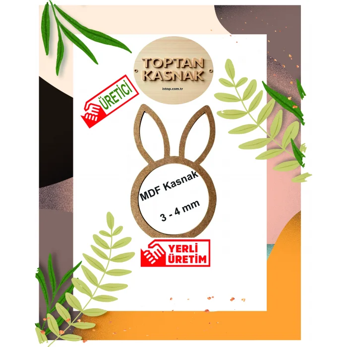 Tavşan Şeklinde MDF Kasnak - 4 mm