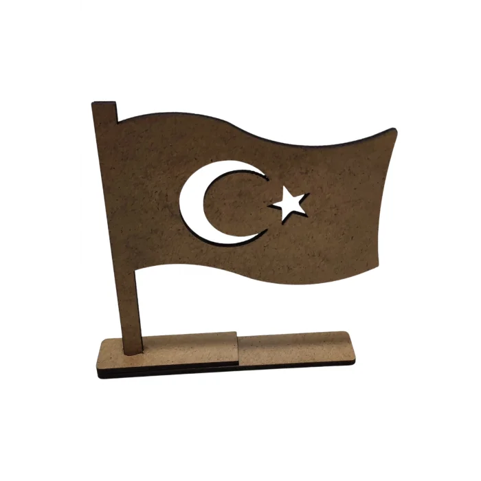 Türk Bayrağı Ahşap Boyama Seti | Çocuklar İçin Milli ve Eğitici Etkinlik | MDF Boyama Ürünü