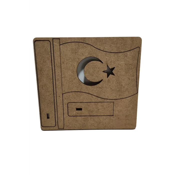 Türk Bayrağı Ahşap Boyama Seti | Çocuklar İçin Milli ve Eğitici Etkinlik | MDF Boyama Ürünü