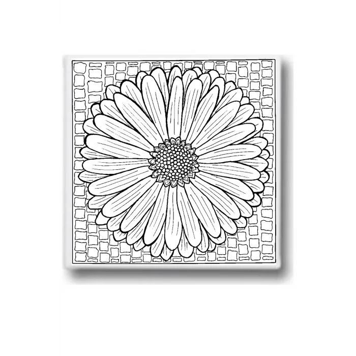 Tuval Boyama Seti – Çiçek Mandala Temalı 20x20 Tuval (6’lı Boya + Fırça Dahil)