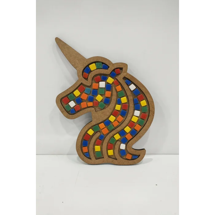 Unicorn Mozaik Yapma Seti | MDF Mozaik Baz | Mozaik Taş Etkinlik Ürünü