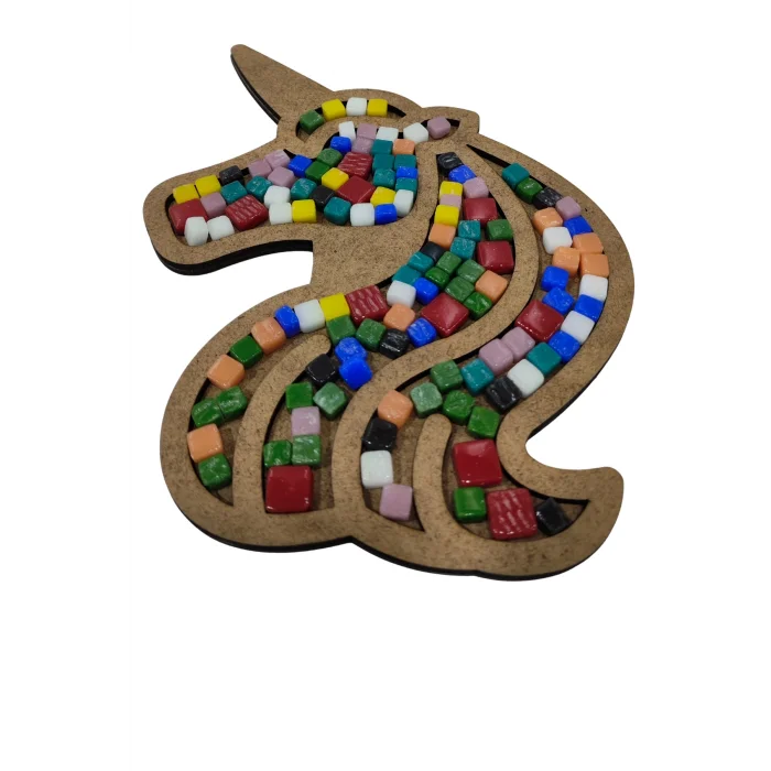 Unicorn Mozaik Yapma Seti | MDF Mozaik Baz | Mozaik Taş Etkinlik Ürünü