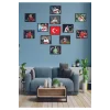 12li Set Çerçeve Görünümlü 11i Türkiye Milli Takım Euro2024 Mdf Tablo