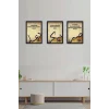3 Parça Çerçeve Görünümlü Mdf Tablo Seti Dini Tablo