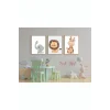 Çocuk Odası Safari Dekoratif Retro Mdf Tablo ( Çerçeve Görünümlü )