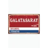 Galatasaray Yön Tabelası Retro Vintage Ahşap
