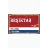 Beşiktal Yön Tabelası Retro Vintage Ahşap
