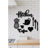 Kitchen 9 Parça Mutfak Lazer Kesim Ahşap Duvar Dekorasyon Ürünü