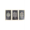 3lü Dua Seti (bereket,ayetel Kürsi, Nazar Duaları) Siyah/gümüş