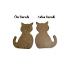 6 Adet Sevimli Kedi Ahşap Boyama Ürünü | Çocuklar İçin MDF | Eğitici Etkinlik 13.5 CM