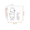 Piglet ve Pooh Temalı Tuval Seti | Atölye Etkinlik 20x20 Tuval (6’lı Boya + Fırça Dahil)