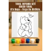 Wendy Pooh 2 Temalı Tuval Seti | Atölye Etkinlik 20x20 Tuval (6’lı Boya + Fırça Dahil)