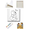 Wendy Pooh 2 Temalı Tuval Seti | Atölye Etkinlik 20x20 Tuval (6’lı Boya + Fırça Dahil)