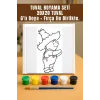 Wendy Pooh | Seti – Desenli Mandala Temalı 20x20 Tuval (6’lı Boya + Fırça Dahil)