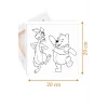 Pooh ve Rapid Temalı Tuval Seti | Atölye Etkinlik 20x20 Tuval (6’lı Boya + Fırça Dahil)