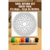 Tuğla Mandala Tuval Seti – Atölye Etkinlik 20x20 Tuval (6’lı Boya + Fırça Dahil)