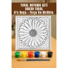 Tuval Boyama Seti – Çiçek Mandala Temalı 20x20 Tuval (6’lı Boya + Fırça Dahil)
