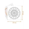 Mandala Tuval Boyama Seti – Desenli Mandala Temalı 20x20 Tuval (6’lı Boya + Fırça Dahil)