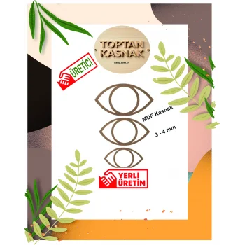 3lü Göz Şeklinde MDF Kasnak Seti - 4 mm