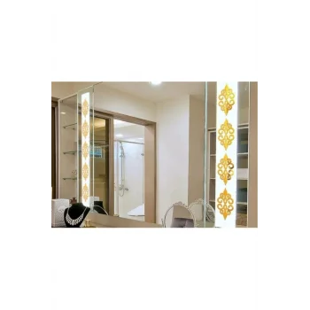 Dekor Süs Bordür Ayna Gold Altın 10x Pleksi Dekoratif Bordür Ayna Antre 7*7cm