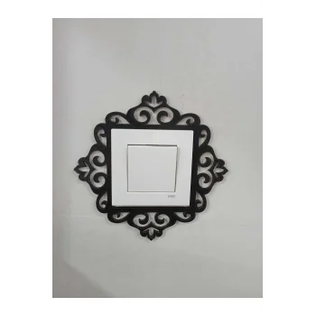 Dekoratif Priz Kenarı Süsü Siyah Renk
